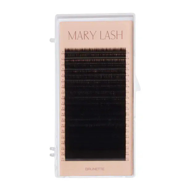 Espresso w kolorze brunetki rzęsy 20 linii MARY LASH Volume lashes mix L, 0.10, 6 – 12 mm