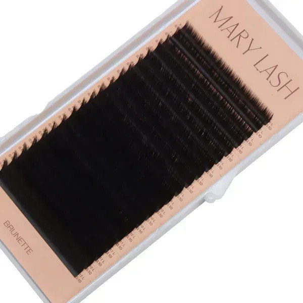 Espresso w kolorze brunetki rzęsy 20 linii MARY LASH Volume lashes mix L, 0.10, 6 – 12 mm