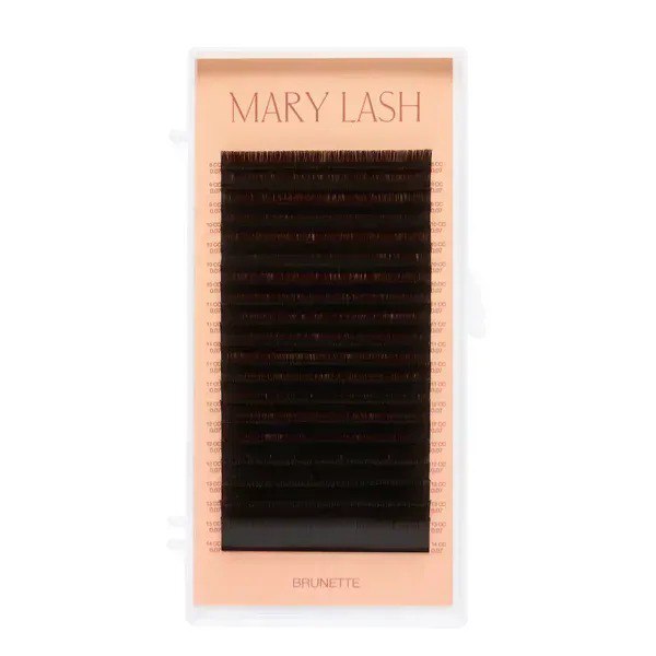 Espresso w kolorze brunetki rzęsy 20 linii MARY LASH Volume lashes mix M, 0.10, 6 – 12 mm