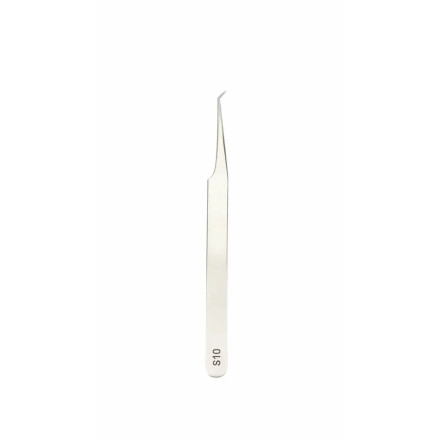 Curved Tweezers for Eyelash Extensions MARY LASH with Diamond Coating, S10 "micro L"