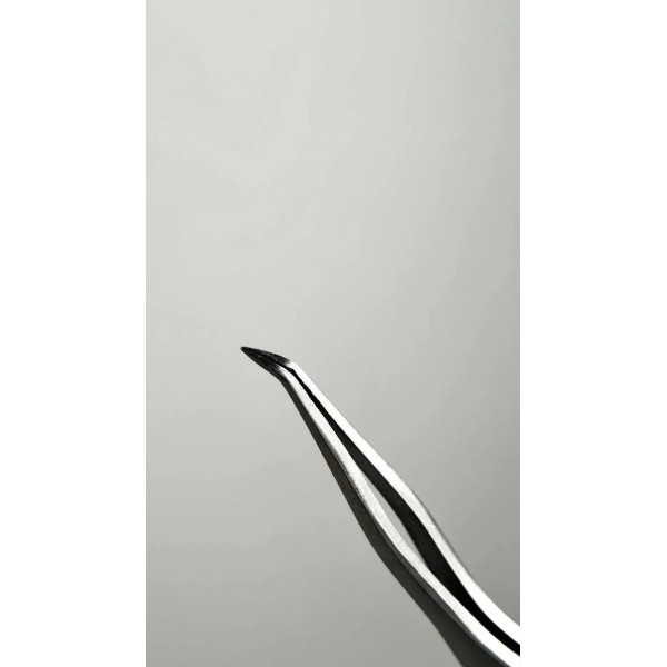 Curved Tweezers for Eyelash Extensions MARY LASH with Diamond Coating, S10 "micro L"