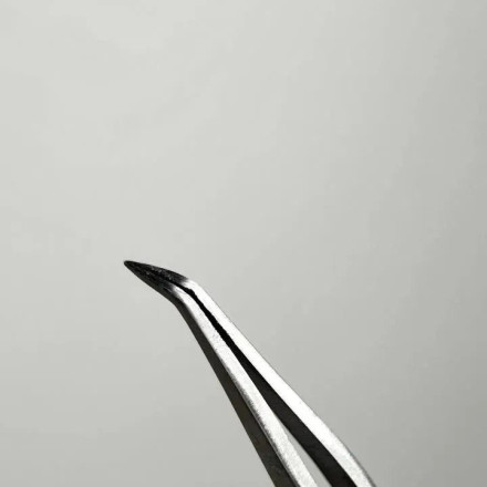 Curved Tweezers for Eyelash Extensions MARY LASH with Diamond Coating, S10 "micro L"