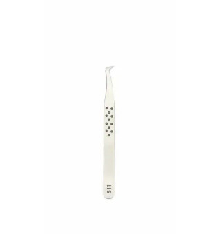 Curved Tweezers for Eyelash Extensions MARY LASH with Diamond Coating, S11 micro 