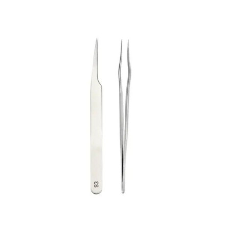 Straight eyelash extension tweezers MARY LASH, S3 "Dolphin"