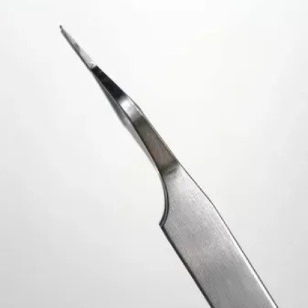 Straight eyelash extension tweezers MARY LASH, S15 “Beetle”