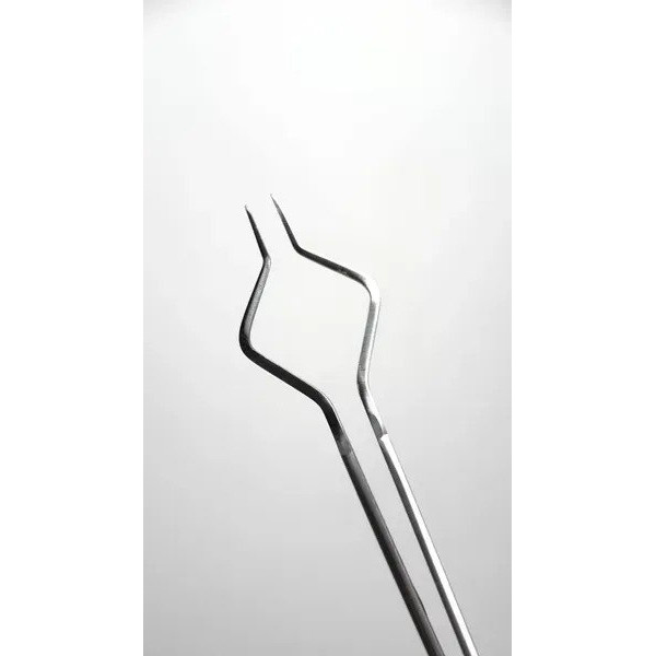 Straight eyelash extension tweezers MARY LASH, S15 “Beetle”
