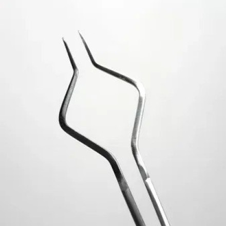 Straight eyelash extension tweezers MARY LASH, S15 “Beetle”