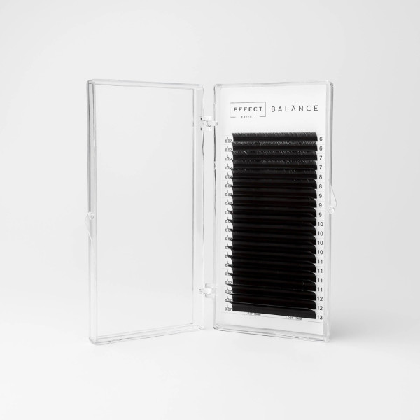 Black eyelashes 20 lines EFFECT EXPERT «BALANCE» mix CC, 0.10, 6 – 13 mm