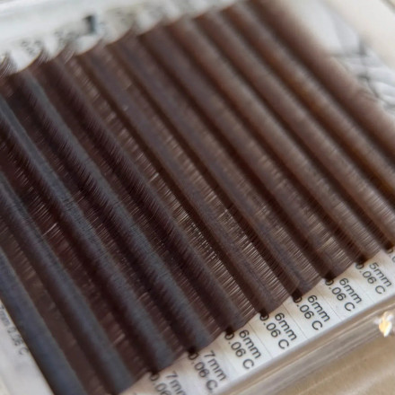 Ресницы chocolate 21 линия KaSee mix CC, 0.07, 6–13 мм