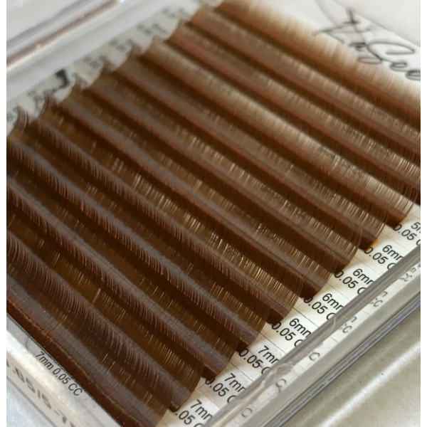 Ресницы milk chocolate 21 линия KaSee mix C, 0.07, 6–13 мм