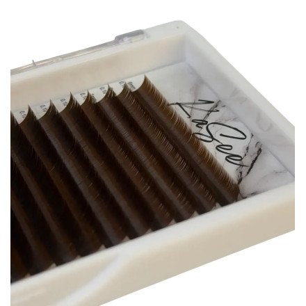 Ресницы milk chocolate 21 линия KaSee mix CC, 0.07, 6–13 мм