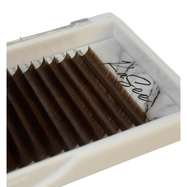 Ресницы milk chocolate 21 линия KaSee mix LC, 0.07, 6–13 мм