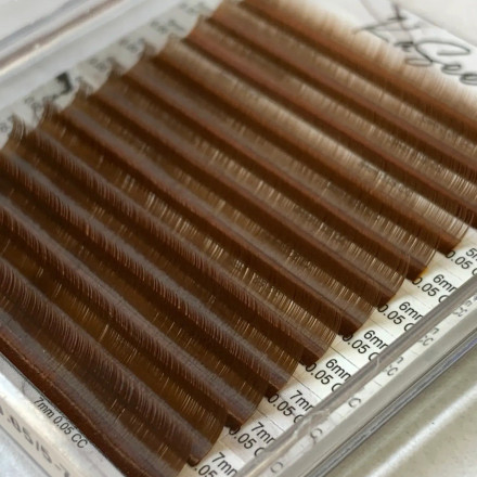 Ресницы milk chocolate 21 линия KaSee mix LC, 0.07, 6–13 мм