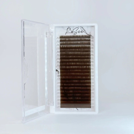 Ресницы milk chocolate 21 линия KaSee mix LC, 0.07, 6–13 мм