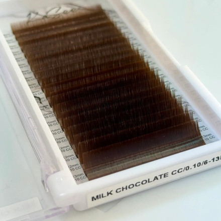 Ресницы milk chocolate 21 линия KaSee mix LC, 0.07, 6–13 мм