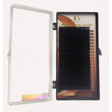 Black Lashes 20 Strips i-Beauty Premium Mink mix C, 0.07, 8 – 14 mm