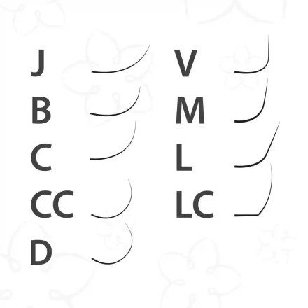 Black eyelashes 20 lines TEU mix C, 0.07, 12 – 20 mm