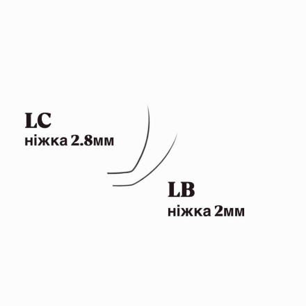 Вії чорні 20 ліній TEU mix LB, 0.07, 6 – 13 мм