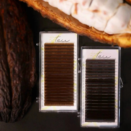 Вії chocolate 20 ліній TEU mix C, 0.10, 6 – 16 мм