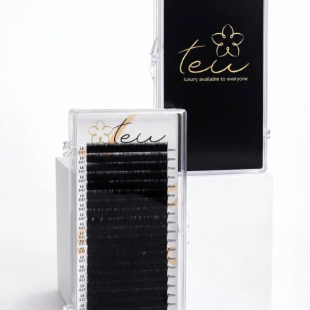 Rzęsy dark chocolate 20 linii TEU mix L, 0.10, 6 – 16 mm