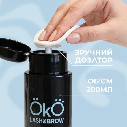 Баночка с помпой-дозатором OKO (черная)