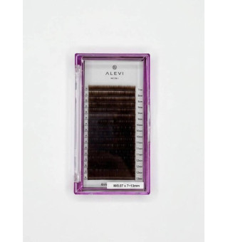 Lashes dark brown 16 lines ALEVI mix M, 0.07, 7–13 mm