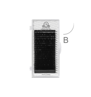Ресницы чёрные PLATINUM mix B, 0.10, 8–14 мм