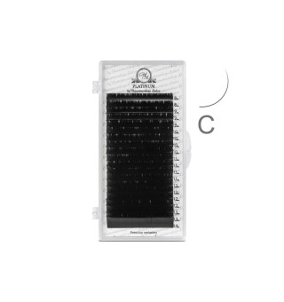 Ресницы чёрные PLATINUM mix C, 0.07, 8–14 мм