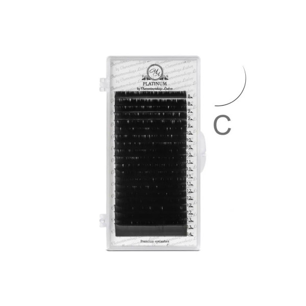 Ресницы чёрные PLATINUM mix C, 0.07, 8–14 мм