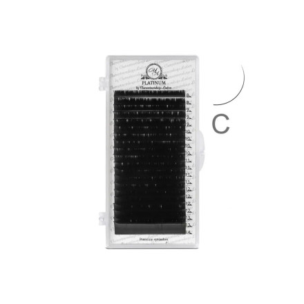 Ресницы чёрные PLATINUM mix C, 0.085, 8–14 мм