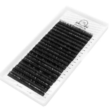 Ресницы чёрные PLATINUM mix L, 0.085, 7–12 мм