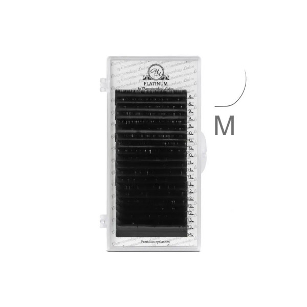 Ресницы чёрные PLATINUM mix M, 0.10, 7-12 мм