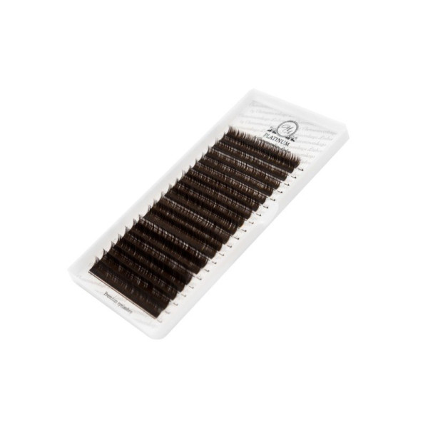 Ресницы dark chocolate (темно-коричневые) PLATINUM mix CC, 0.07, 8-14 мм