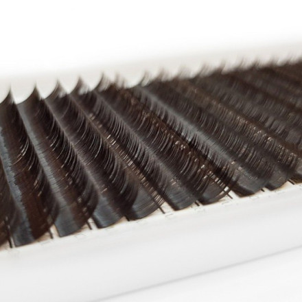Ресницы dark chocolate (темно-коричневые) PLATINUM mix CC, 0.07, 8-14 мм