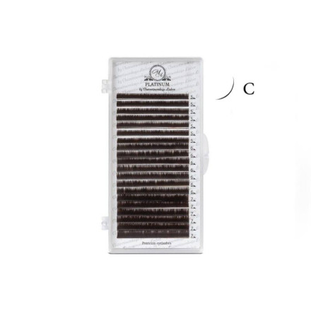Ciemnobrązowe rzęsy PLATINUM mix C, 0,07, 7-12 mm