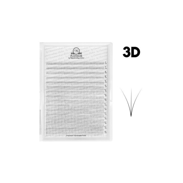 Пучковые ресницы 3D PLATINUM C, 0,07, 7-14 мм