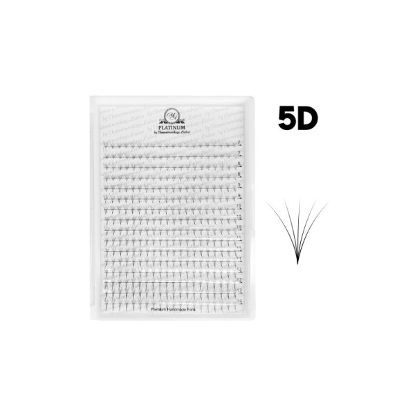 Пучковые ресницы 5D PLATINUM C, 0,07, 7-14 мм