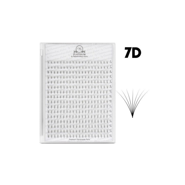 Пучкові вії 7D PLATINUM C, 0.07, 7-14 мм