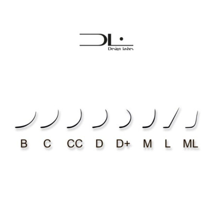 Czarne rzęsy 20 linii Design Lashes mix M, 0.10, 7–14 mm