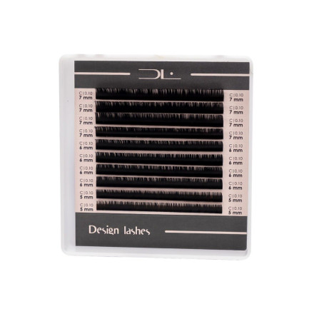 Rzęsy ciemna czekolada 10 linii Design Lashes mix C, 0.10, 5–7 mm