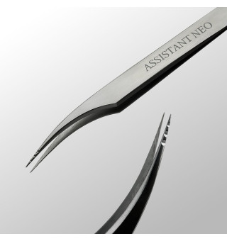 Tweezers for eyelash extensions Oh OCHI ASSISTANT NEO (curved with serrations)