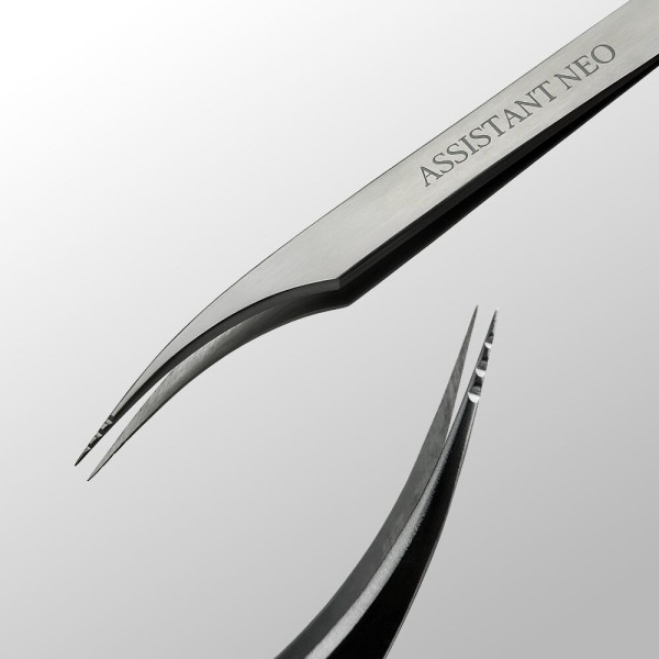 Tweezers for eyelash extensions Oh OCHI ASSISTANT NEO (curved with serrations)