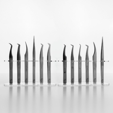 Tweezers for eyelash extensions Oh OCHI ASSISTANT NEO (curved with serrations)