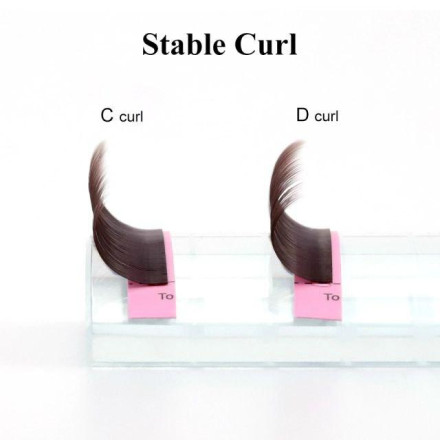 Dark brown Nagaraku eyelashes C, 0.10, 8 mm