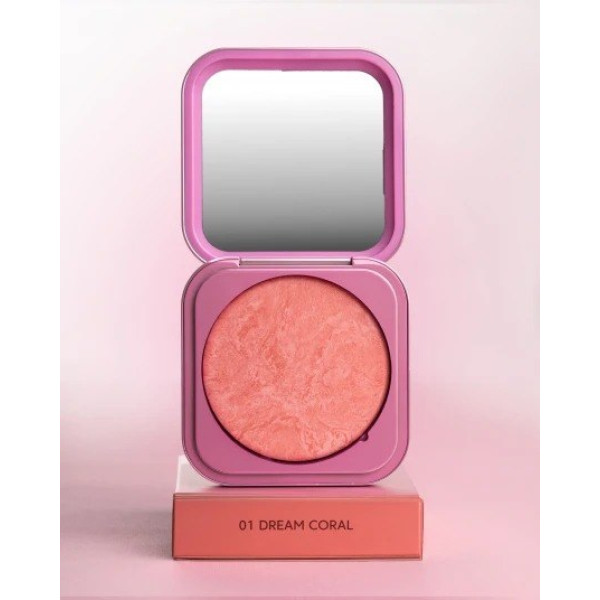Рум’яна для обличчя ZOLA Velvet Blush Glow Dream Coral 01 (Кораловий Сон)