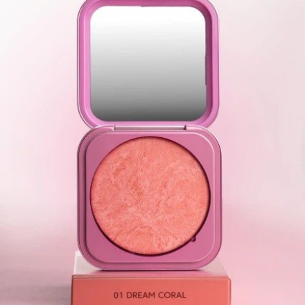 Рум’яна для обличчя ZOLA Velvet Blush Glow Dream Coral 01 (Кораловий Сон)