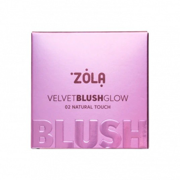 Рум’яна для обличчя ZOLA Velvet Blush Glow Natural Touch 02 (Природний дотик)