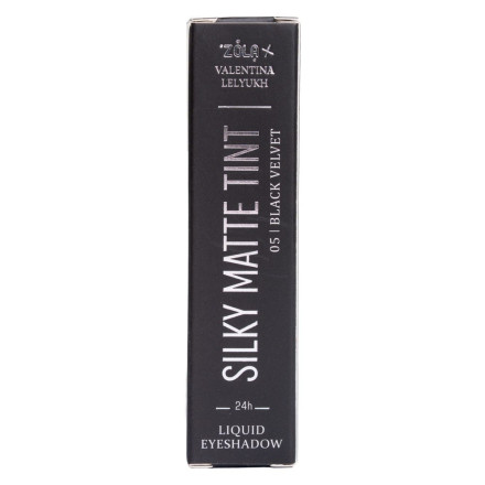 Рідкі тіні для повік ZOLA x Valentina Lelyukh Silky Matte Tint 05 Black Velvet