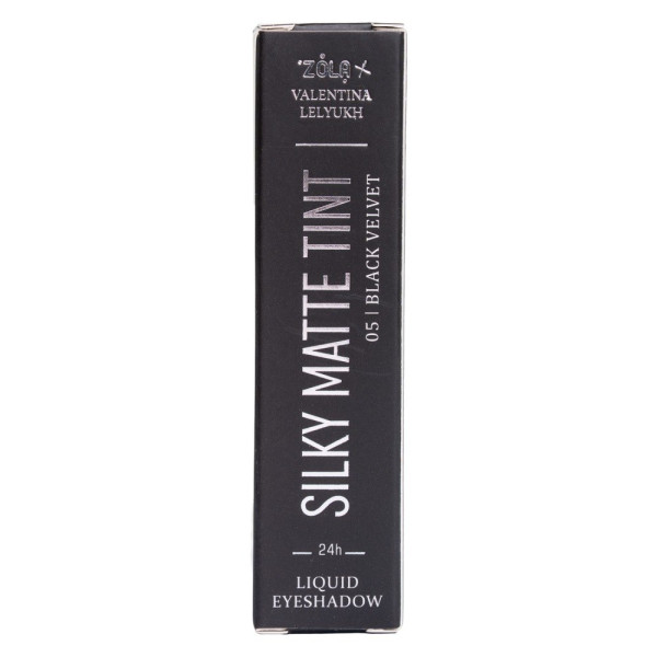 Рідкі тіні для повік ZOLA x Valentina Lelyukh Silky Matte Tint 05 Black Velvet