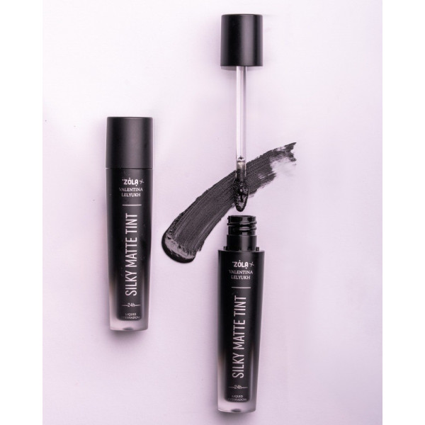 Рідкі тіні для повік ZOLA x Valentina Lelyukh Silky Matte Tint 05 Black Velvet